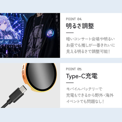 写真をスマホで転送するだけでバッジに表示できる「デジ推しバッジ」 電子ディスプレイバッジ スマートバッジ