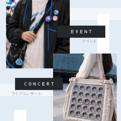 写真をスマホで転送するだけでバッジに表示できる「デジ推しバッジ」 電子ディスプレイバッジ スマートバッジ