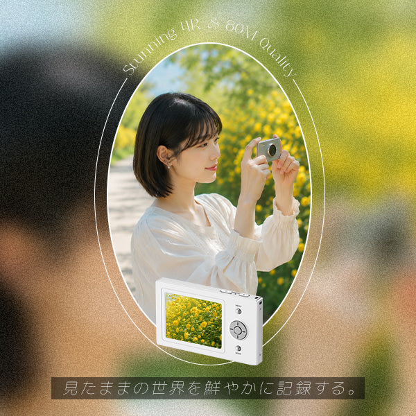 Leaf Camera デジカメ レトロカメラ スリム ミニカメラ